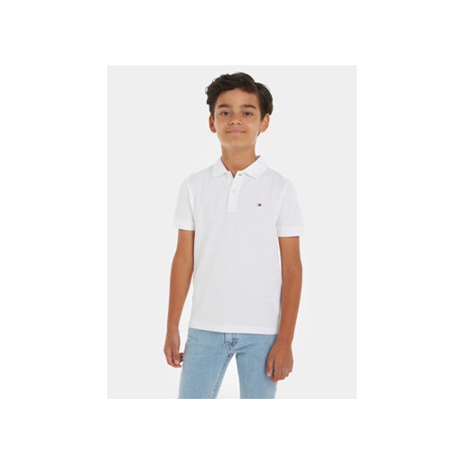 Tommy Hilfiger Polo Flag KB0KB09103 Biały Regular Fit ze sklepu MODIVO w kategorii T-shirty chłopięce - zdjęcie 169635347