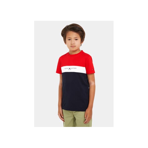 Tommy Hilfiger T-Shirt Essential Colorblock KB0KB08808 Granatowy Regular Fit ze sklepu MODIVO w kategorii T-shirty chłopięce - zdjęcie 169635505