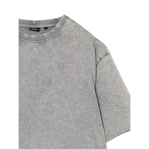 Cropp - Szara koszulka acid wash - jasny szary Cropp M Cropp