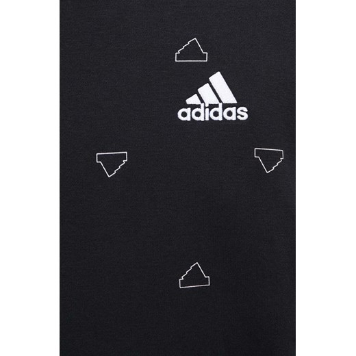 Czarna bluza męska Adidas z nadrukami 