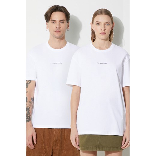 Filling Pieces t-shirt bawełniany Slim kolor biały z nadrukiem 74434001901 ze sklepu ANSWEAR.com w kategorii T-shirty męskie - zdjęcie 169644406