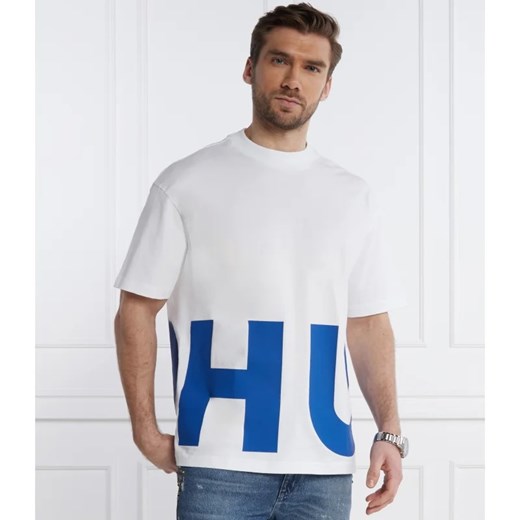 Hugo Blue T-shirt Nannavaro | Oversize fit ze sklepu Gomez Fashion Store w kategorii T-shirty męskie - zdjęcie 169644625
