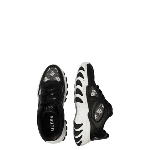 Guess buty sportowe damskie sneakersy z tworzywa sztucznego na platformie sznurowane 
