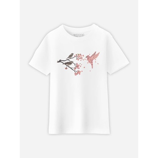 WOOOP Koszulka &quot;Blossom Bird&quot; w kolorze białym ze sklepu Limango Polska w kategorii Bluzki dziewczęce - zdjęcie 169646417