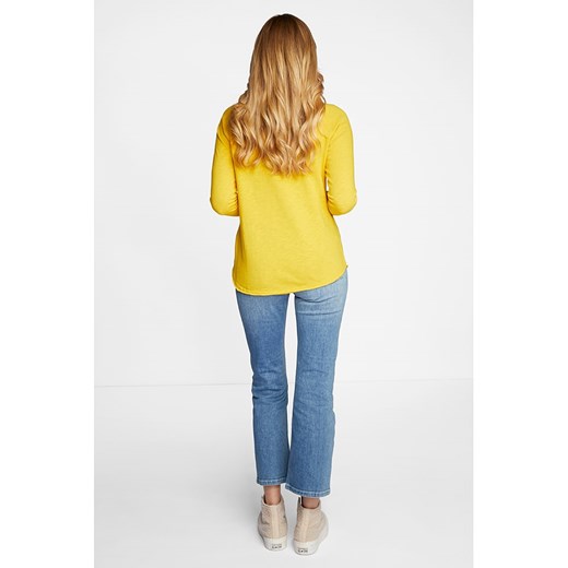 Rich & Royal bluzka damska casual żółta z długimi rękawami 