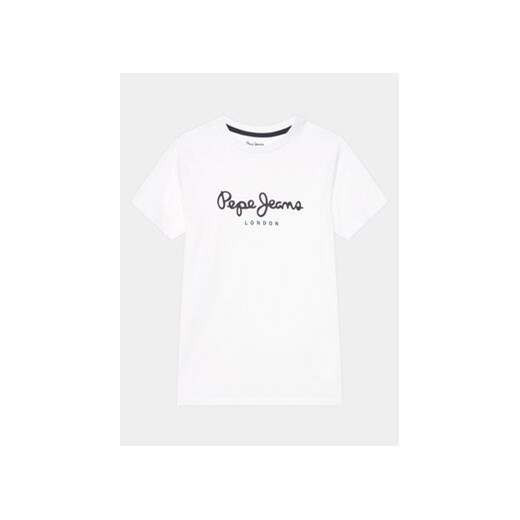 Pepe Jeans T-Shirt New Art N PB503493 Biały Regular Fit ze sklepu MODIVO w kategorii T-shirty chłopięce - zdjęcie 169647566