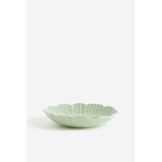 H & M - Płytkie porcelanowe naczynie - Zielony ze sklepu H&M w kategorii Miski - zdjęcie 169647875