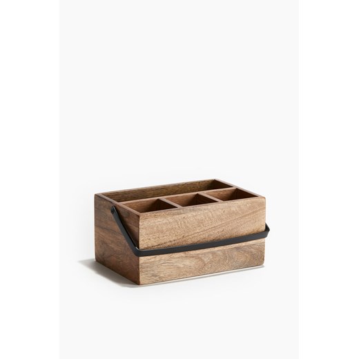 H & M - Drewniany pojemnik - Beżowy ze sklepu H&M w kategorii Organizery - zdjęcie 169648089