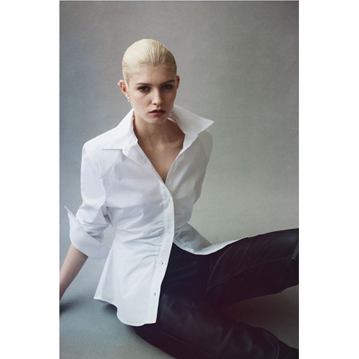 H & M - Koszula z watowanymi ramionami - Biały ze sklepu H&M w kategorii Koszule damskie - zdjęcie 169648386