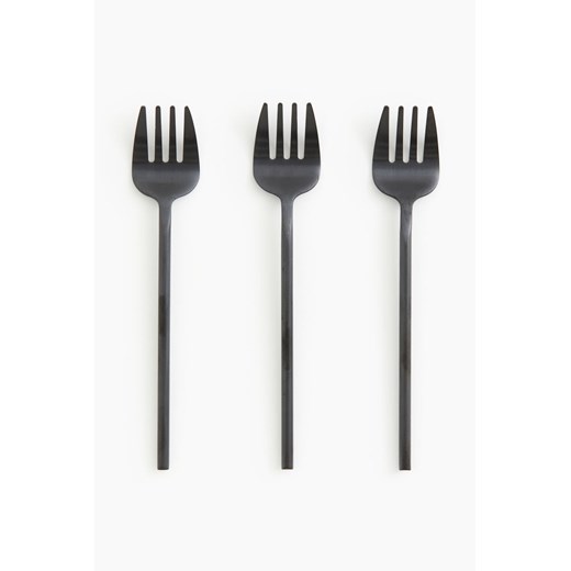 H & M - Widelec 3-pak - Czarny ze sklepu H&M w kategorii Sztućce - zdjęcie 169648419