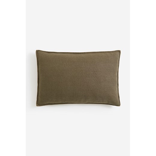 H & M - Lniana poszewka na poduszkę - Zielony ze sklepu H&M w kategorii Poszewki na poduszki - zdjęcie 169648466