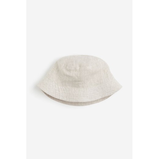 H & M - Lniany kapelusz wędkarski - Beżowy ze sklepu H&M w kategorii Czapki dziecięce - zdjęcie 169648637