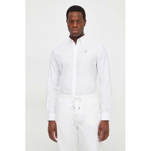 Barbour koszula męska kolor biały regular z kołnierzykiem button-down Barbour XXL ANSWEAR.com