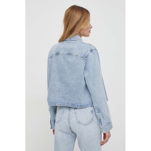 Calvin Klein Jeans kurtka jeansowa damska kolor niebieski przejściowa oversize XL ANSWEAR.com