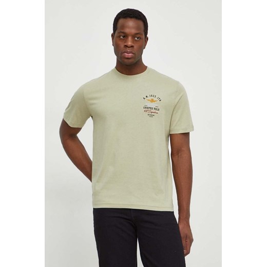 Aeronautica Militare t-shirt bawełniany męski kolor zielony z nadrukiem Aeronautica Militare XL ANSWEAR.com