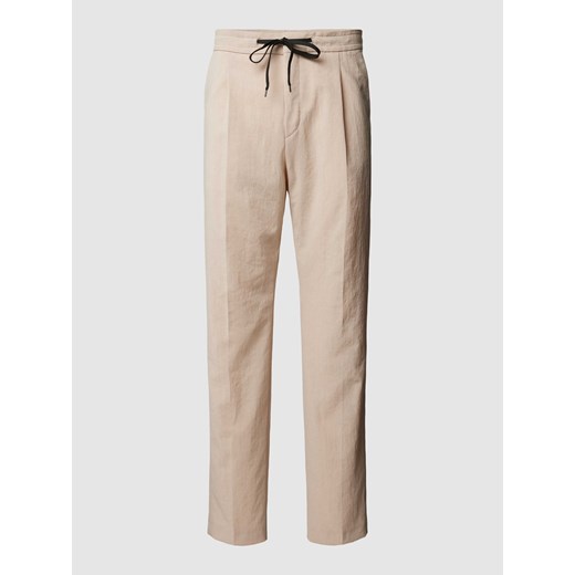 Spodnie z zakładkami w pasie i tunelem model ‘Teagan’ ze sklepu Peek&Cloppenburg  w kategorii Spodnie męskie - zdjęcie 169651816