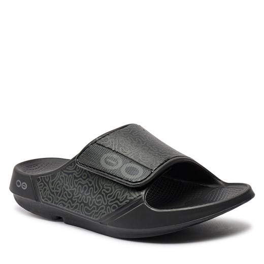 Klapki OOfos Ooahh Sport Black Labirinth Oofos 45 eobuwie.pl