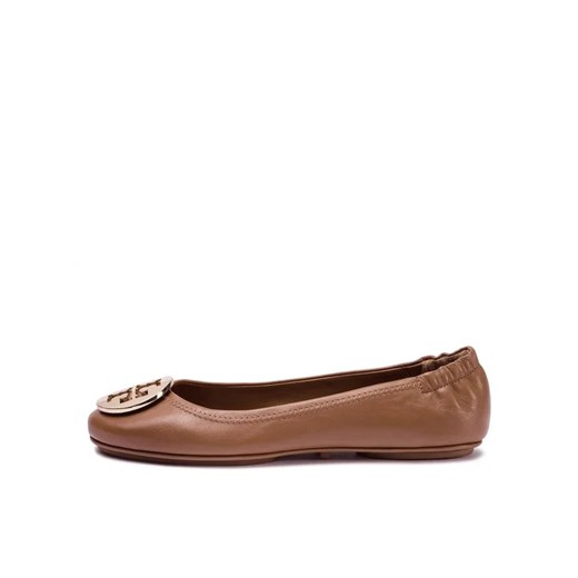 Tory Burch Baleriny Minnie Travel Ballet With Metal Logo 50393 Brązowy Tory Burch 36 promocyjna cena MODIVO