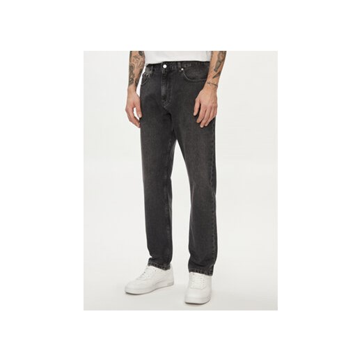 Calvin Klein Jeans Jeansy Authentic J30J324830 Czarny Straight Fit ze sklepu MODIVO w kategorii Jeansy męskie - zdjęcie 169655129