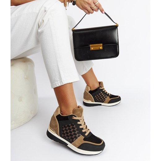 Czarne sneakersy na koturnie Chestnut 37 ButyModne.pl