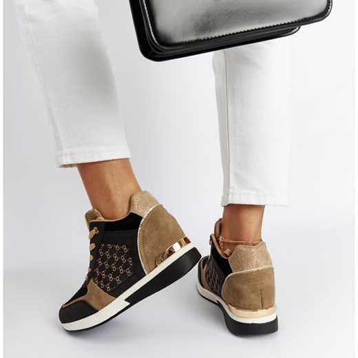 Czarne sneakersy na koturnie Chestnut 36 ButyModne.pl