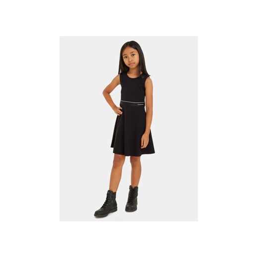 Calvin Klein Jeans Sukienka letnia Logo Tape IG0IG02497 Czarny Regular Fit ze sklepu MODIVO w kategorii Sukienki dziewczęce - zdjęcie 169658088