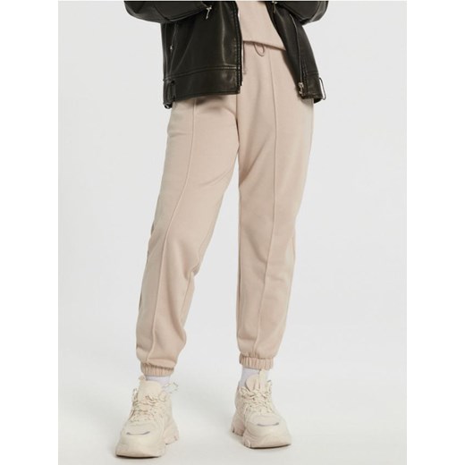 Sinsay - Spodnie dresowe - beżowy ze sklepu Sinsay w kategorii Spodnie damskie - zdjęcie 169660465