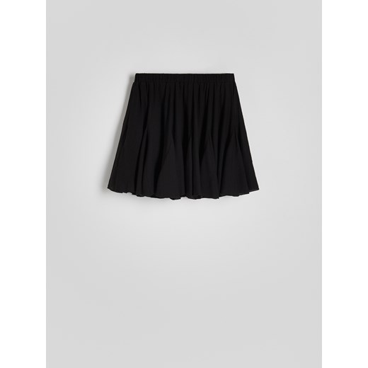 Reserved - Spódnica mini z wiskozą - czarny ze sklepu Reserved w kategorii Spódnice - zdjęcie 169661176