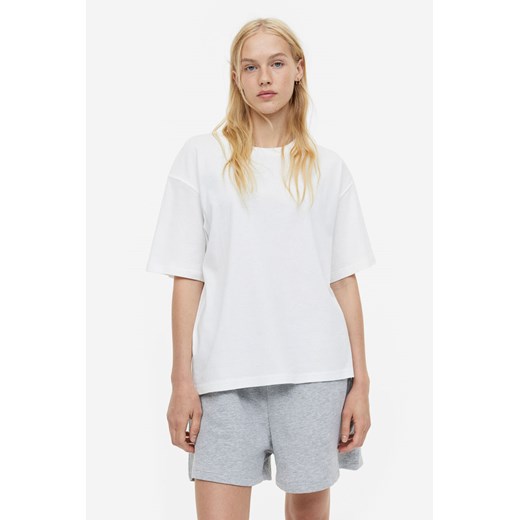 H & M - Pudełkowy T-shirt - Biały H & M XL H&M
