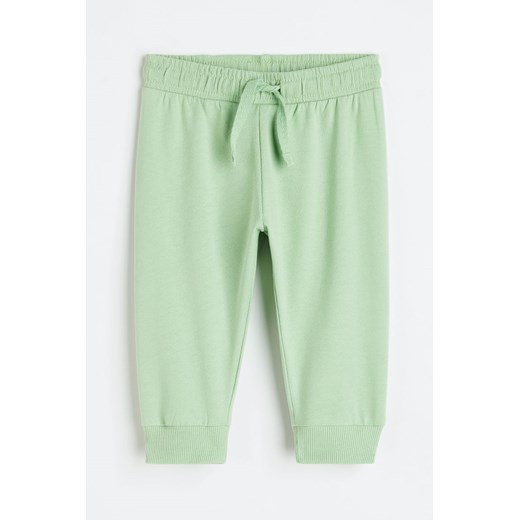 H & M - Bawełniane spodnie - Zielony ze sklepu H&M w kategorii Spodnie i półśpiochy - zdjęcie 169674809