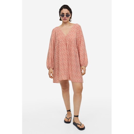 H & M - Trapezowa sukienka - Pomarańczowy H & M L H&M