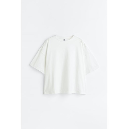 H & M - T-shirt oversize - Biały H & M XL H&M