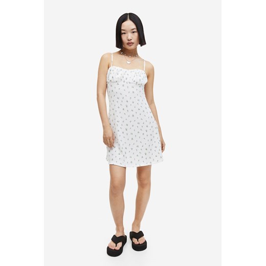 H & M - Sukienka z kreszowanego dżerseju - Biały ze sklepu H&M w kategorii Sukienki - zdjęcie 169675125