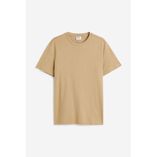 H & M - T-shirt Regular Fit - Beżowy ze sklepu H&M w kategorii T-shirty męskie - zdjęcie 169675176