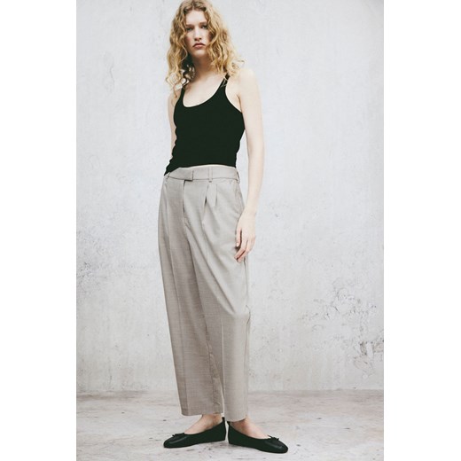 H & M - Spodnie do kostki - Brązowy ze sklepu H&M w kategorii Spodnie damskie - zdjęcie 169675188