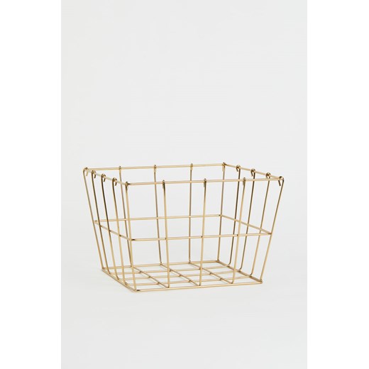 H & M - Duży kosz druciany - Złoty H & M One Size H&M