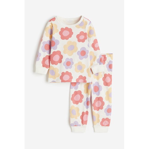 H & M - Bawełniana piżama z nadrukiem - Różowy ze sklepu H&M w kategorii Piżamy dziecięce - zdjęcie 169675559