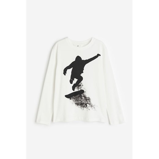 H & M - T-shirt z długim rękawem - Biały ze sklepu H&M w kategorii T-shirty chłopięce - zdjęcie 169675827
