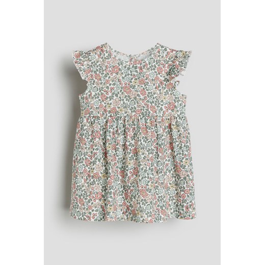 H & M - Dżersejowa sukienka - Biały ze sklepu H&M w kategorii Sukienki niemowlęce - zdjęcie 169675865