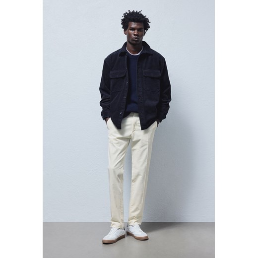 H & M - Spodnie sztruksowe Slim Fit - Biały ze sklepu H&M w kategorii Spodnie męskie - zdjęcie 169675898