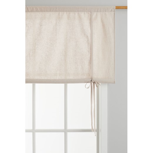 H & M - Podwijana zasłona z lnem - Beżowy H & M 80x130 H&M
