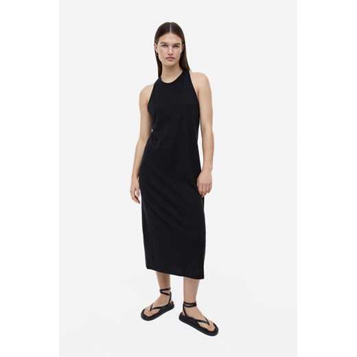 H & M - Sukienka z domieszką lnu - Czarny ze sklepu H&M w kategorii Sukienki - zdjęcie 169676569
