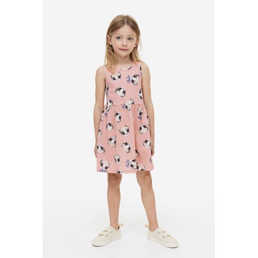 H & M - Bawełniana sukienka we wzory - Różowy ze sklepu H&M w kategorii Sukienki dziewczęce - zdjęcie 169676855