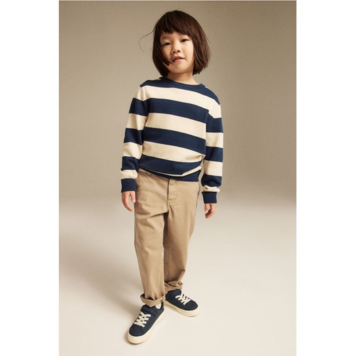 H & M - Spodnie chinos z diagonalu - Beżowy ze sklepu H&M w kategorii Spodnie chłopięce - zdjęcie 169676878