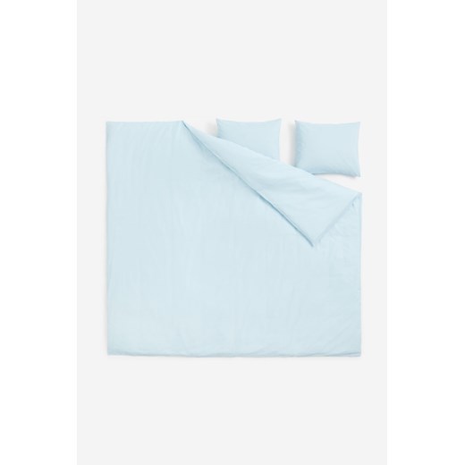 H & M - Komplet podwójnej pościeli bawełnianej - Niebieski ze sklepu H&M w kategorii Pościele - zdjęcie 169677146