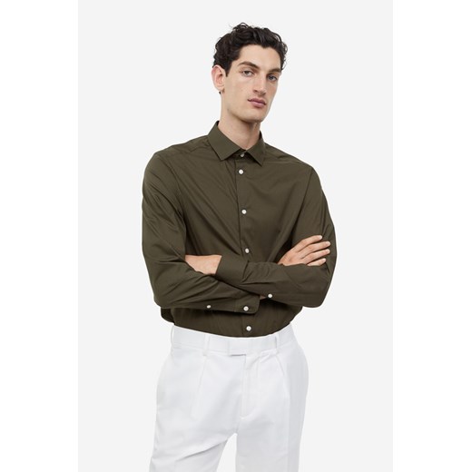 H & M - Koszula COOLMAX Regular Fit - Zielony ze sklepu H&M w kategorii Koszule męskie - zdjęcie 169677386
