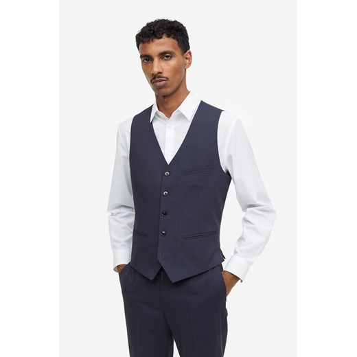 H & M - Kamizelka garniturowa Slim Fit - Niebieski H & M 44 H&M