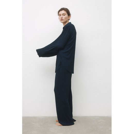 H & M - Kreszowane spodnie - Niebieski ze sklepu H&M w kategorii Piżamy damskie - zdjęcie 169677555
