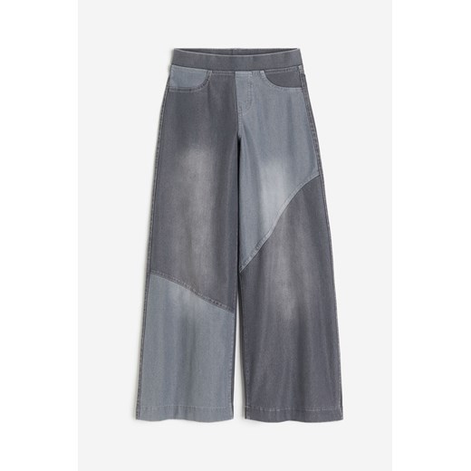 H & M - Szerokie spodnie - Szary ze sklepu H&M w kategorii Spodnie dziewczęce - zdjęcie 169677606