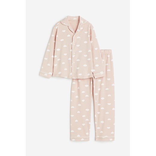 H & M - Piżama z wzorzystego dżerseju - Różowy ze sklepu H&M w kategorii Piżamy dziecięce - zdjęcie 169677615